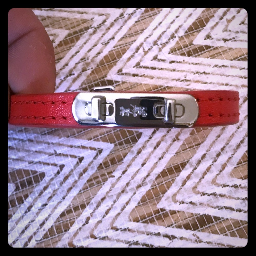 Leather Coach Bracelet